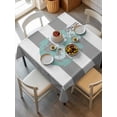 thumbnail image 6 of Nautical Anchor Table Cloth, Turquoise Grey White Horizontal Stripe Waterproof Tablecloth for Square Tables, Reusable Washable Fabric Table Cover for Restaurant Kitchen Dining Tables 54"x54", 6 of 6