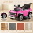 thumbnail image 4 of Ford Bronco 3 in 1 Push Car with Canopy for Toddlers 1–3, Ride On Push Car Toy with Adjustable Parent Steering Handle, Removable Guardrail & Footrest, Music, Horn, Under Seat Storage, Silent Wheels, 4 of 10
