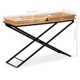 thumbnail image 4 of vidaXL Table Console Bois de Manguier Massif 130x40x80 cm, 4 of 5