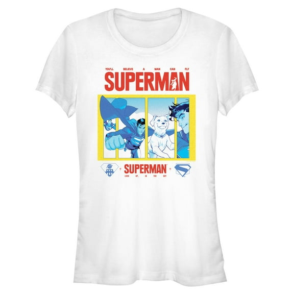 Juniors Superman Look Up in the Sky Friends T Shirt