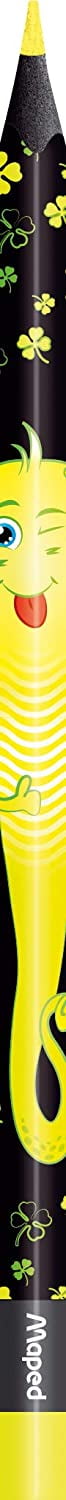 Maped Color'Peps Monster-24 Fun and Original Colouring Pencils - Bright Colours and Strong Lead - Pack of 24 Monster Decorated Pencils in Resin, 862624