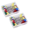 thumbnail image 2 of 200 Pcs Quilting Pins Butterfly Shaped End Flat Head Sewing Pins Mixed Color Set, 2 of 8