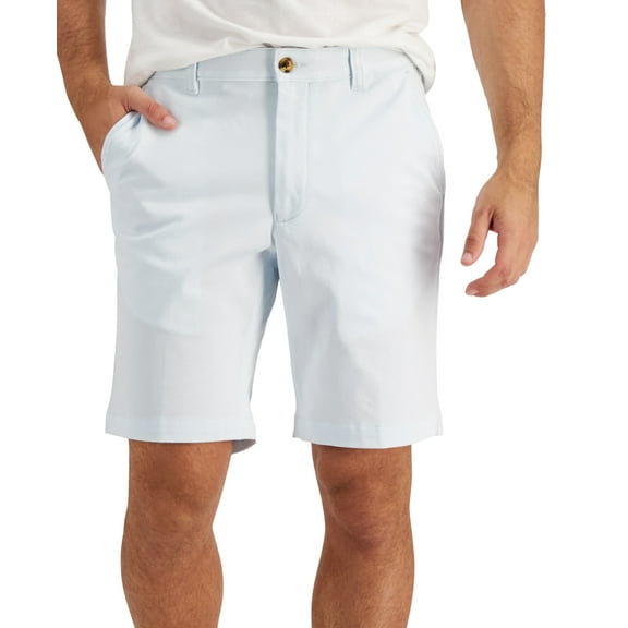 Club Room Men's Regular Fit 9" 4 Way Stretch Shorts Blue 38"