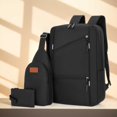 thumbnail image 4 of Mochila Escolar Versátil Juego 3 Bolsas Informales Antirrobo Reutilizable para Viajes Al Aire Libre, 4 of 7