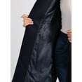 thumbnail image 5 of DARING DIVA Women's Hooded Toggle Button Up Duffle Coat Winter Outwear Dark Blue XS, 5 of 6