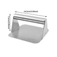 thumbnail image 3 of Smash Burger Press for Griddle Cooking - Heavy Duty Stainless Steel Burger Mold, 5.5" Square Non-Stick Pattie Maker - for Beef, Bacon & Veggie Burgers on Flat Top Grill, 3 of 6