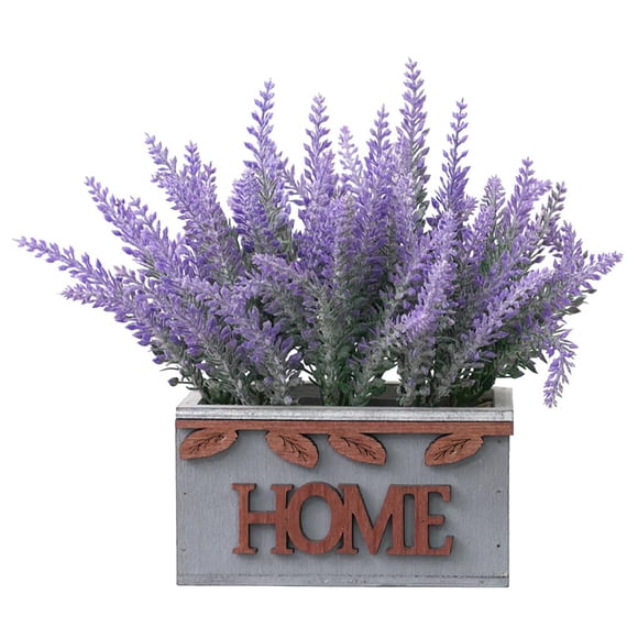Simulación De Bonsái De Lavanda, Adorno De Maceta De Flores Falsas, Decoración Realista En Maceta Para Plantas Para Comedor, Dormitorio Y Oficina Vogacara HA022170-00