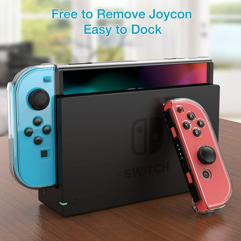 HEYSTOP Nintendo Switch Case with Screen Protector Dockable Clear