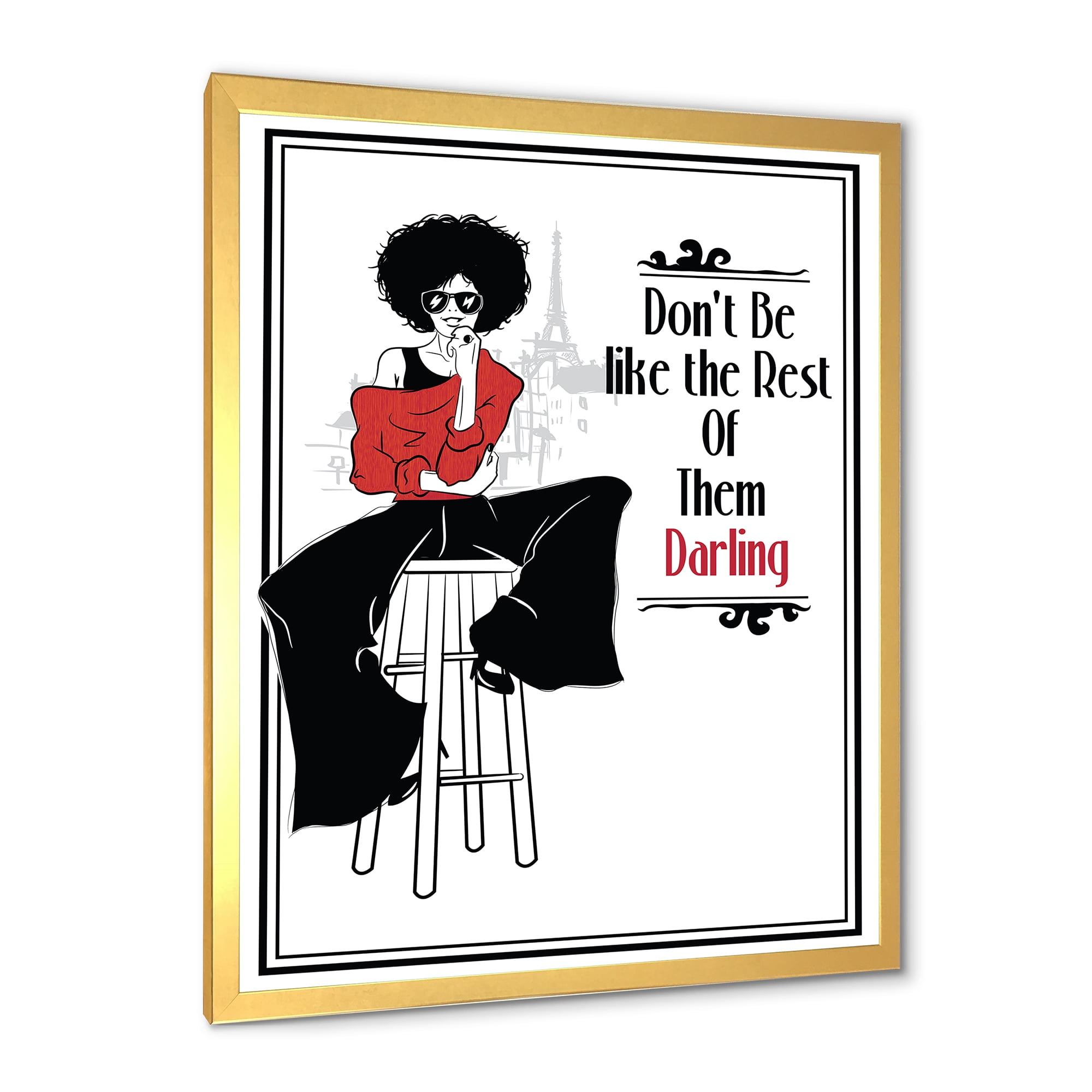 Designart 'Style Passion Life Fashion Woman VI' Modern Framed Art Print