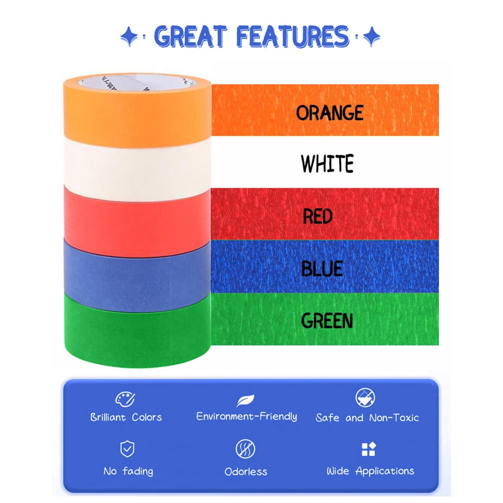 Ergonomic Painter Tape Applicator with 1.37Inchx22Yards Decorating Masking Tape