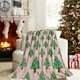 thumbnail image 1 of Decoraciones navideñas, manta de franela navideña con diseño de árbol de Navidad, escena de bosque nevado, manta estampada gruesa, felpa de doble cara, manta para la siesta, chal, manta de regalo navi, 1 of 6
