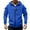 Blue, variant on GrmtClth Hoodie for Men Full Zip Drawstring Hooded Jacket Multi Zipper Pockets Oversized Cargo Long Sleeve Top Fall Winter Outdoor Sports Casual Outfit Dark Green L