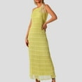 thumbnail image 2 of Elegant Women's Formal Dress A Line Neck Midi Dress With Ruffle Detail For Daily Wear Vacation Summer Outfit, 2 of 2