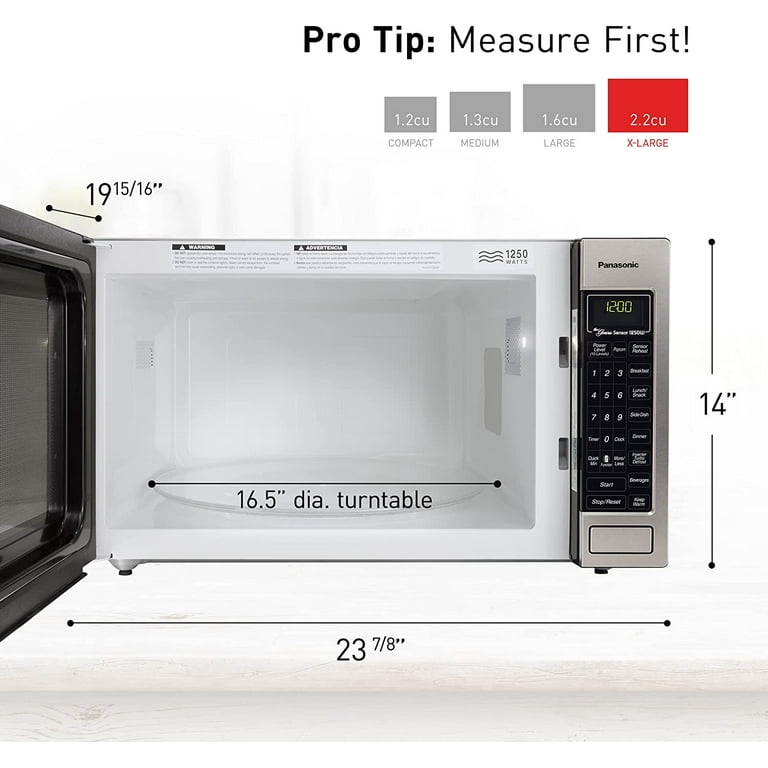 Farberware Professional 2.2 Cu. ft. 1200-Watt Microwave Oven with Smart Sensor Cooking, Stainless Steel