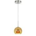 thumbnail image 1 of Cal Lighting UP-335-AM-AMBCL Integrated Dimmable LED Double Glass Mini Pendant Light, Amber & Yellow - 6W, 450 Lumen & 3000K, 1 of 1