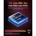 thumbnail image 2 of 15.6" IPS FHD-Laptop, Intel Pentium N100 4GB RAM 128GB SSD (Beat i3-1115G4, Up to 3.4GHz) with Backlit Keyboard Fingerprint Reader Type-C Charging WiFi 6 BT5.2, 2 of 7