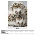 thumbnail image 4 of PRATYUS Hedgehog Throw Blanket, Atelerix Albiventris Photography with Mother and Love and Family Theme, Flannel Accent Piece Soft Couch Cover for Adults 50x60in, 4 of 6
