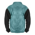 thumbnail image 3 of Mens Vintage Western Sweatshirt 1/4 Zip Mock Neck Pullover Color Block Warm Fleece Lined Sweatshirts with Pocket Light Blue M, 3 of 4