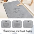thumbnail image 2 of Non Slip Quick Dry bathroom mat,super absorbent bath mat thin bath mats for bathroom,rubber bathroom mat Bath Rugs,Fast Drying shower mats for bathroom floor,Washable Bathtub mat,15.7x23.6,Light grey, 2 of 6