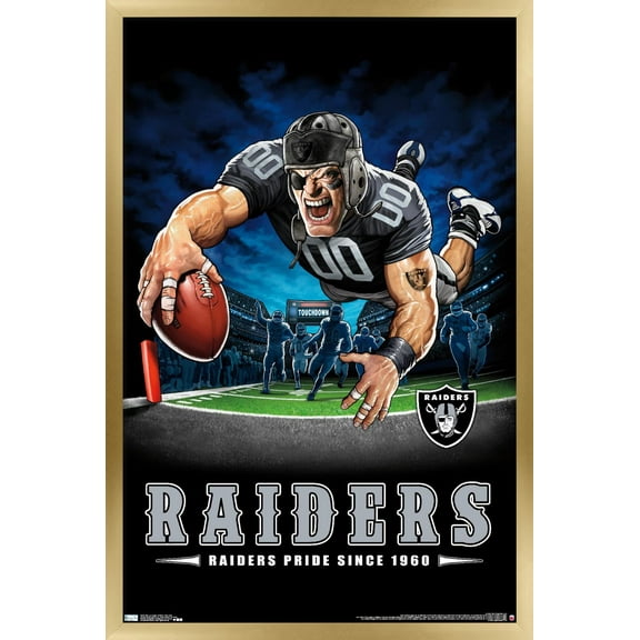 NFL Las Vegas Raiders – End Zone 20 Wall Poster, 14.725" x 22.375", Framed