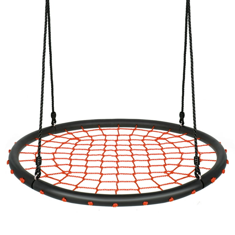 Costway Outdoor 40'' Circle Spider Web Tree Swing Set with