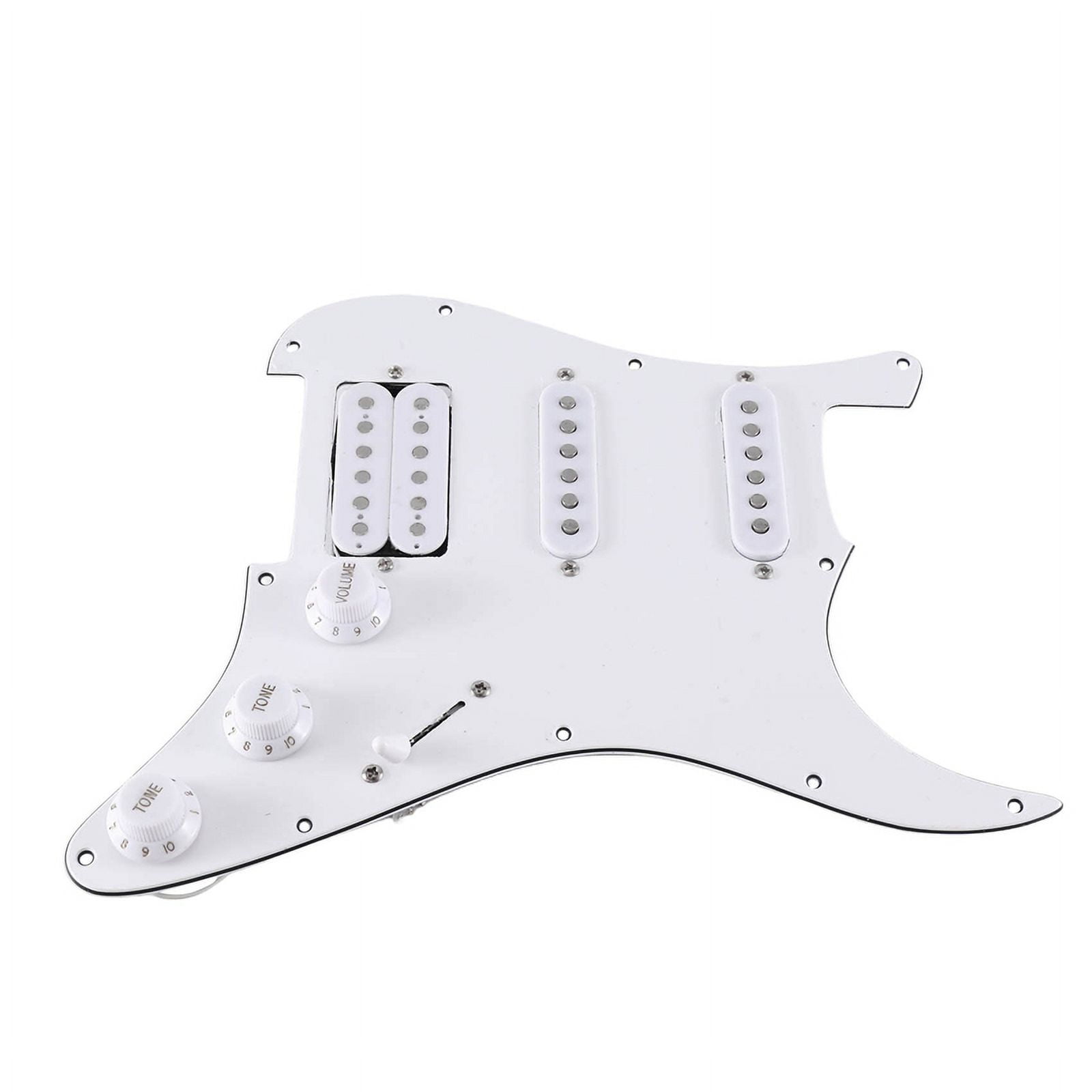 SQ Electric Guitar Loaded Prewired Electric Guitar Pickguard Pickup Assembly White Regular