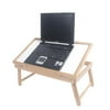 JINSIJU Adjustable Dining Table Bamboo Frame Foldable Computer Desk