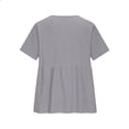 thumbnail image 4 of Turilly Women's Casual & Comfy Tops Fashion Ladies Short-Sleeved V-Neck Solid Color Shirt Henley Top, 4 of 6