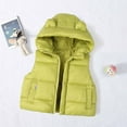 thumbnail image 2 of Odeerbi Kids Boys Girls Puffer Vest Fall Winter Thermal Gilet Down Vest with Pocket Children's Solid Color Thick Sleeveless Hooded Jacket Coat Kids Clothes Green, 2 of 4