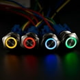 thumbnail image 6 of Latching Push Button Switch 12V DC On Off Stainless Steel LED Self Locking, 6 of 8