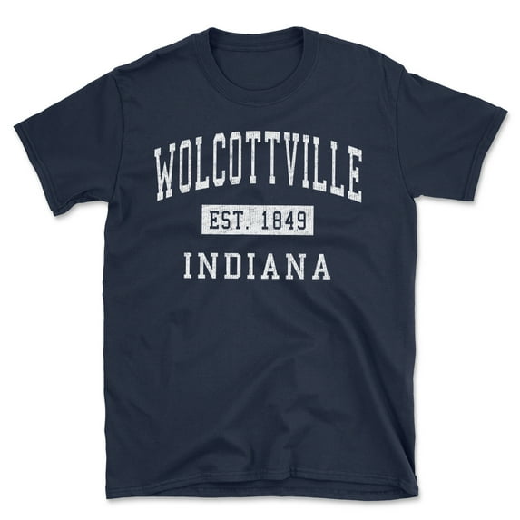 Wolcottville Indiana Classic Established Men's Cotton T-Shirt