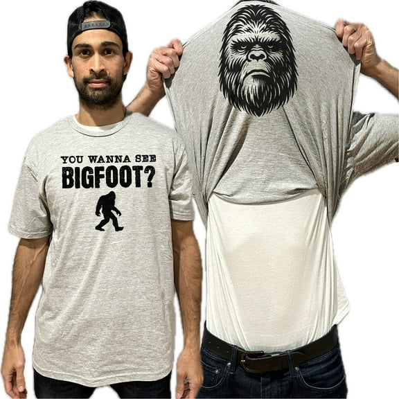 You Wanna See Bigfoot Flip Shirt - Funny Sasquatch Face T-Shirt Flip Tee