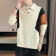 thumbnail image 2 of Camiseta polo para hombre, jersey de invierno, sudadera de gran tamaño para hombre, sudadera formal de talla grande para negocios con cuello elástico, ropa de calle emo S, 2 of 5