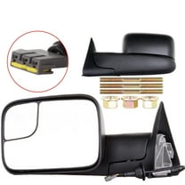 ECCPP Towing Mirrors for 1994-1997 for Ram 1500 2500 3500 Truck 1994-1997 Power Operation Manual Folding Pair Set Mirrors