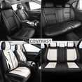 thumbnail image 3 of Red Rain Black and White Car Seat Cover Waterproof Leather Seat Cover 13 Pcs (E-Black&White), 3 of 11