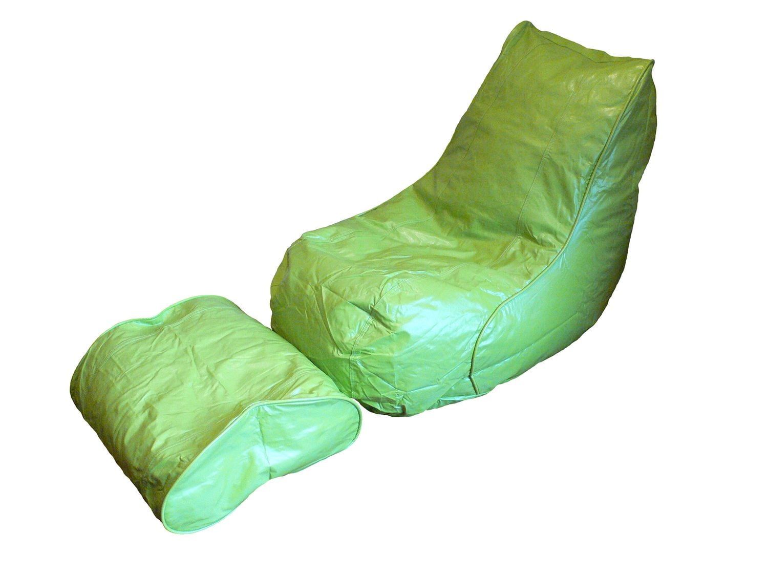 Boscoman Vinyl Bean bag Lounger with Footrest