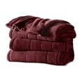thumbnail image 2 of Sunbeam Queen Electric Heated MicroPlush Blanket in Garnet with Dual Digital Display Controllers, 2 of 3