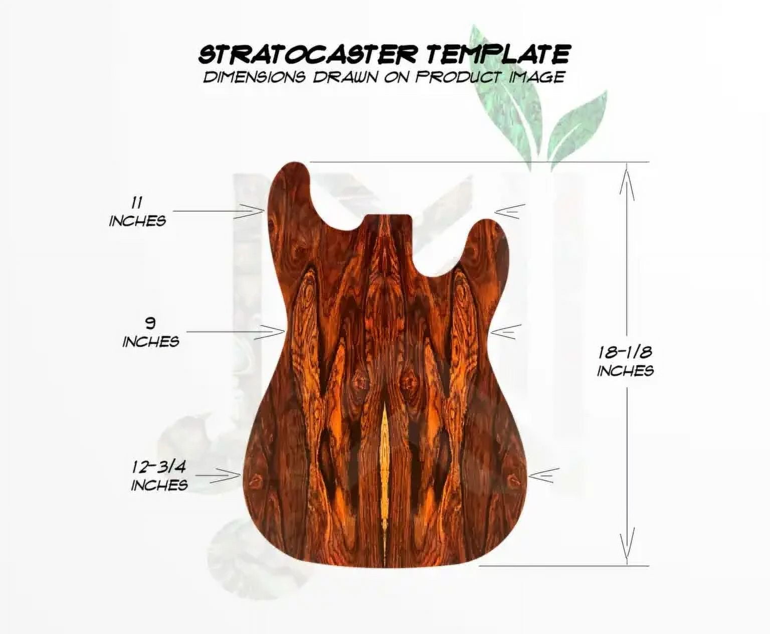 Mexican Cocobolo Electric Guitar Drop Top Stratocaster (ES) Set- MCES000739-1.3
