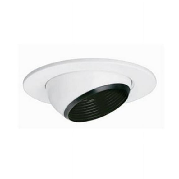 5 in. Line Voltage Adjustable Eyeball with Step Baffle Trim