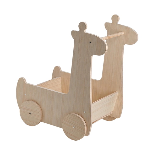Organizador de juguetes con forma de jirafa, de madera, fácil de instalar, ligero, contenedor de almacenamiento de juguetes de bloques estable y de
