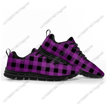 

Buffalo Plaid Pattern Pop Sports Shoes Mens Womens Teenager Kids Children Sneakers Casual Custom High Quality Couple Shoes Black