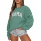 thumbnail image 3 of Ropa deportiva para mujer con cuello redondo, jersey informal de gran tamaño, sudadera con capucha, patrón de manga larga estampado gris, 3 of 5