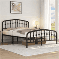 thumbnail image 3 of Renwick Modern Metal Platform Bed with Arched Headboard and Footboard, Adult,Queen, Black, 3 of 9