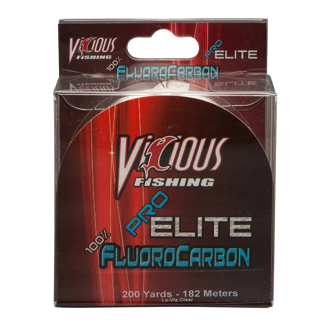 Vicious Pro Elite Fluorocarbon Fishing Line Clear 200yd 12lb for sale online 