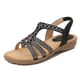 thumbnail image 3 of Sandalias de playa con diamantes de imitación sandalias bohemias con tiras elásticas para mujer elegantes, 3 of 9