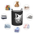 thumbnail image 5 of DouZhe Waterproof Collapsible Large Laundry Baskets, Animal Fox Wolf Forest Prints Circular Hamper with Handles, 5 of 7