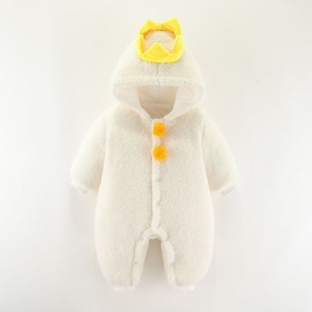 

Juebong Baby Pajamas Toddler Baby Boys Girls Color Plush Cute Bear Ears Winter Thick Keep Warm Jumpsuit Romper Baby Romper for 9-12 Months