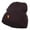 Dk Brown, variant on Mini Pizza Embroidered Short Beanie - Dk Brown OSFM