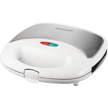 Brentwood Nonstick Compact Dual Sandwich Maker (White), TS-240WPT