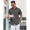 thumbnail image 2 of COOFANDY Short Sleeve Dress Shirt for Men Business Casual Button Down Shirt, 2 of 6